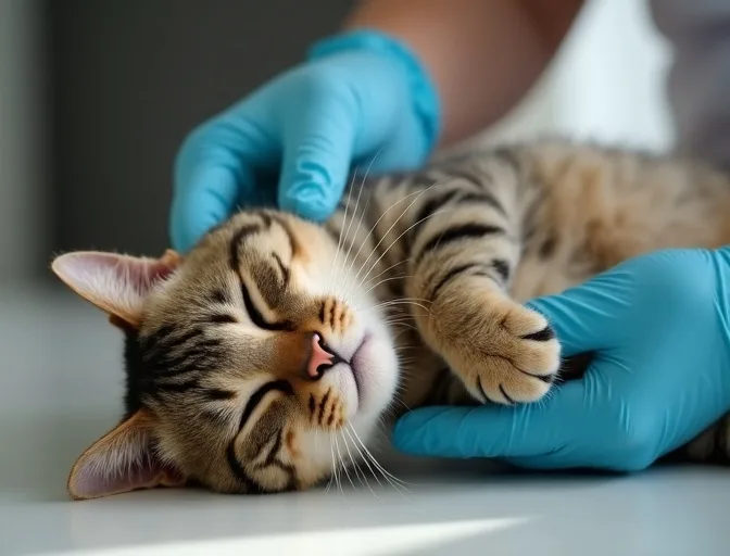 Specialist carefully handling a deceased cat with dignity in Kooyong